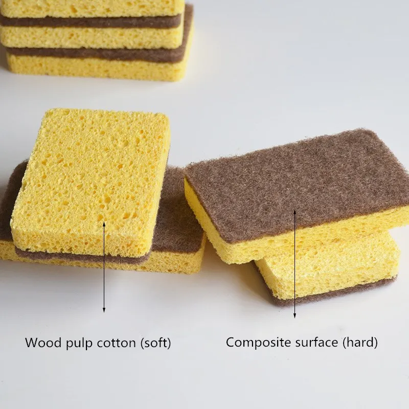 1 шт. сизальских канатов древесный целлюлозный Хлопок тряпка композитный губка