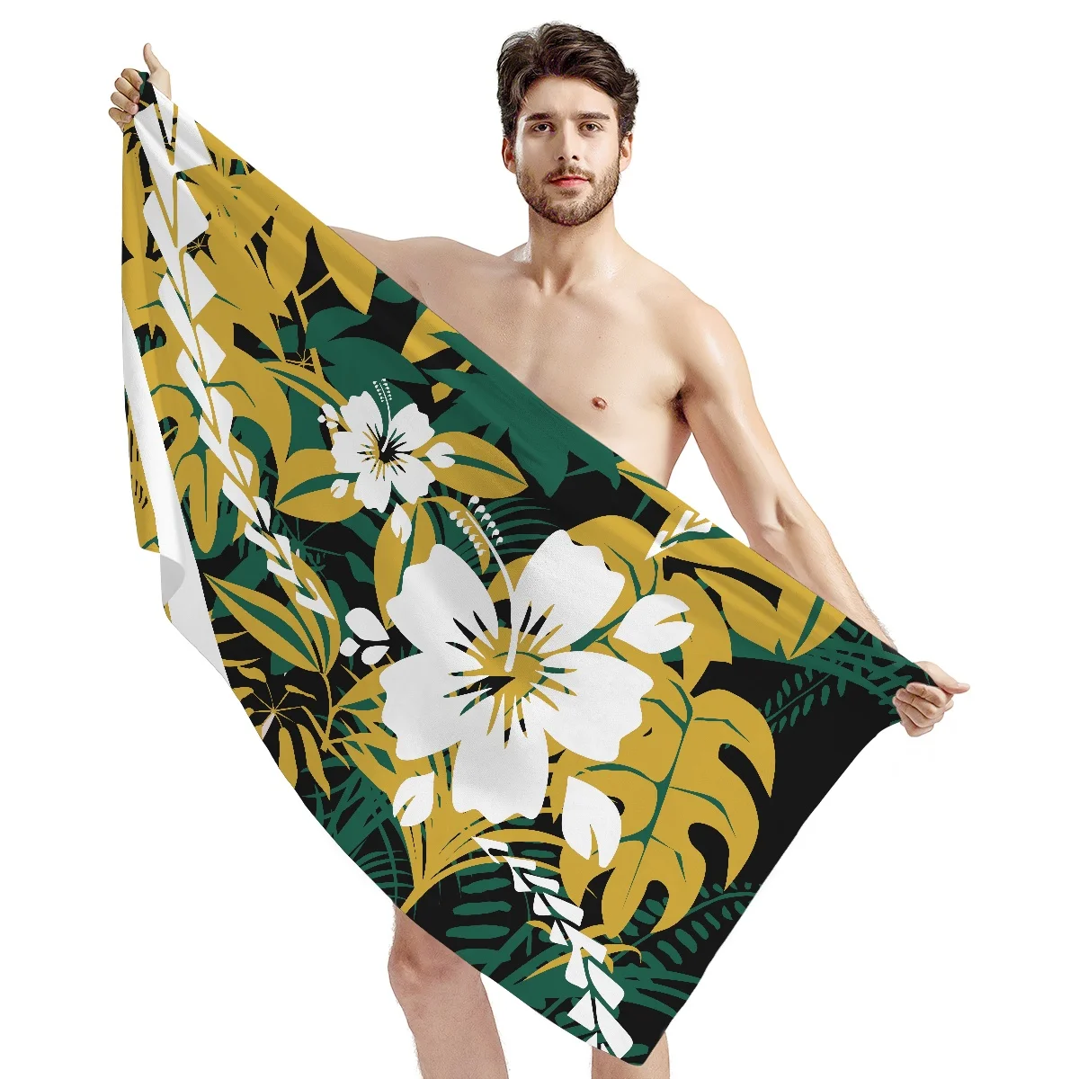 

Последнее банное полотенце из микрофибры, абсорбирующее быстросохнущее многофункциональное полотенце с рисунком Гавайского дерева для пл...