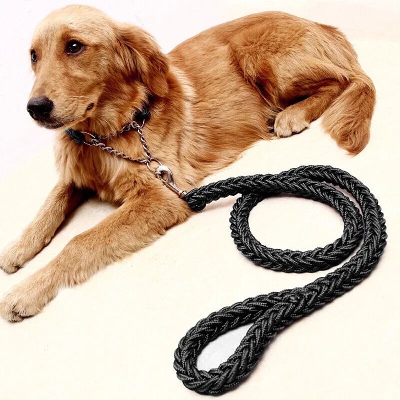 

Medium large breed dog collar dog dog rope chain P labrador supplies chain traction rope your golden retriever