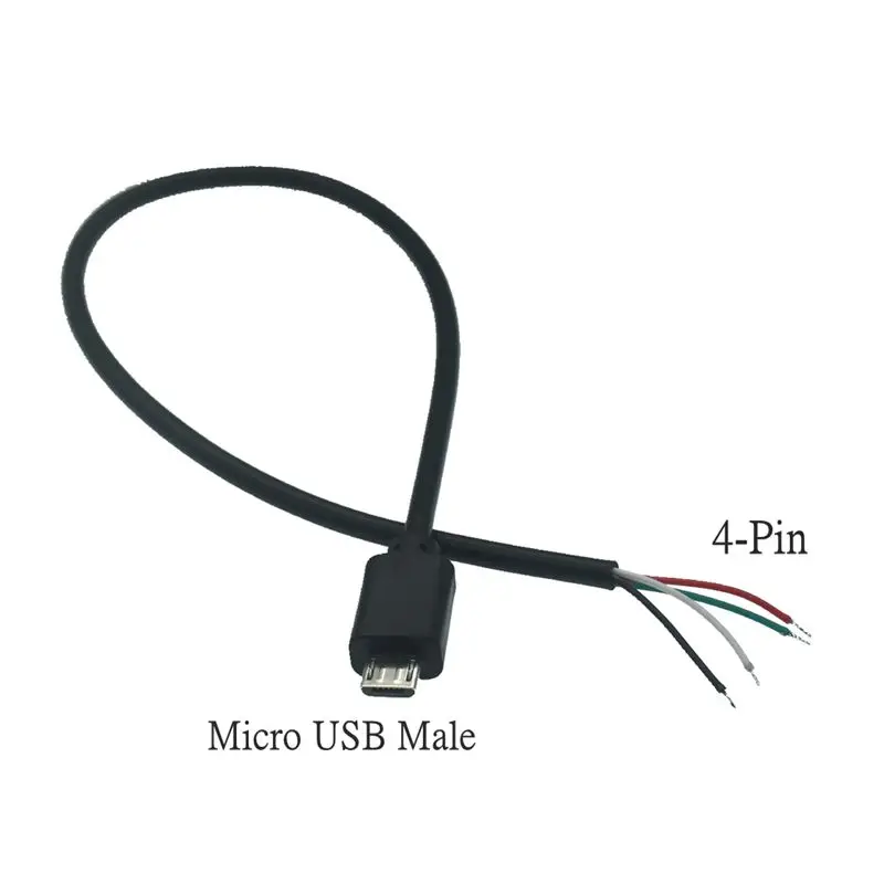 1 шт. Micro USB 2 0 A Разъем для Android интерфейс 4 Pin штекер гнездо Кабель питания передачи
