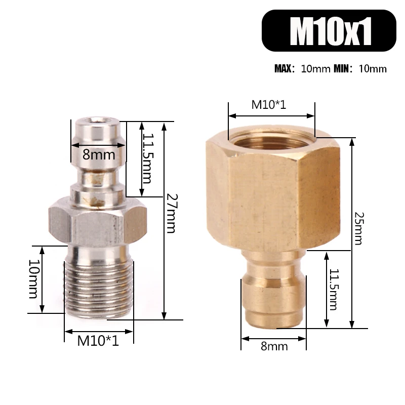 PCP Paintball 8mm Fill Nipple 1/8NPT Quick Female Plug Male Coupler Fittings Air Socket 2pcs/set | Спорт и развлечения