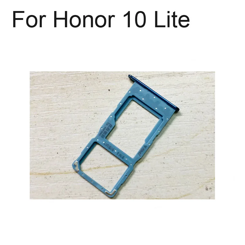 100% Оригинальный серебристый лоток для SIM карты Huawei Honor 10 Lite SD держатель ящик