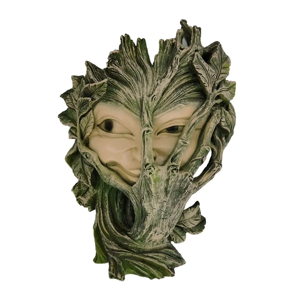 

Garden Statue Resin Lawn Figurine Hanging Yard Art Peeker Whimsical Tree Face Sculpture Decoration Outdoor Gardening Decor