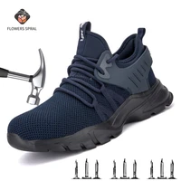 indestructible man work safety shoes puncture proof boots breathable light sport sneakers steel toe shoes plus size 36 48