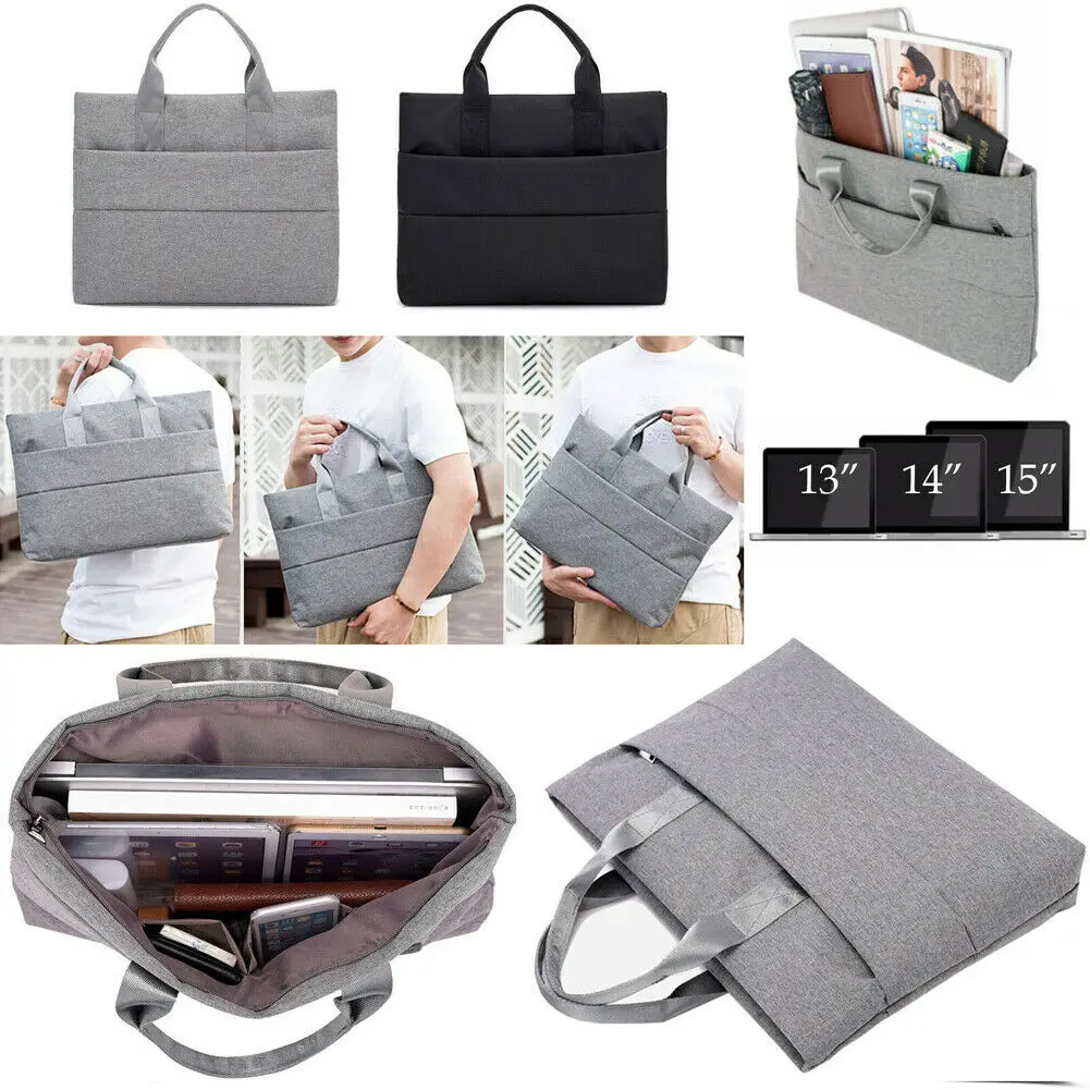 

13-15 inch laptop tote portable fashion solid Oxford cloth waterproof men's handbag universal laptop bag
