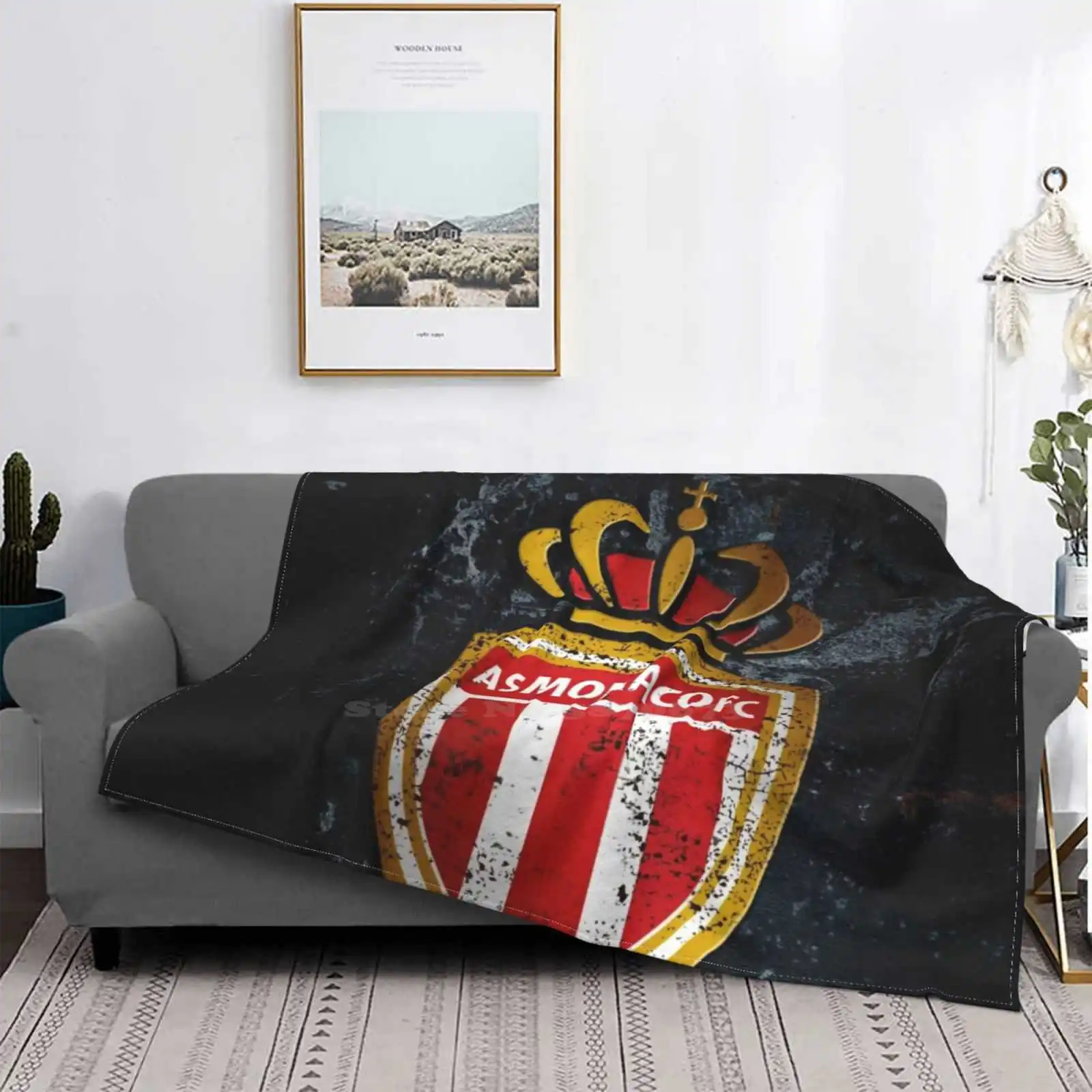 

As Monaco Fc Four Seasons Comfortable Warm Soft Throw Blanket Monaco Asm Monégasques Louis Euro Europe Europa Logo Sport Club