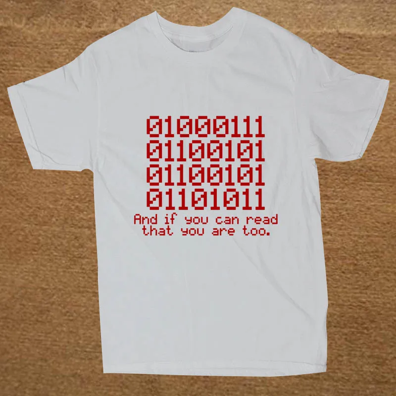 

Binary If You Can Read That Programmer Coder T Shirt. Men's Summer Cotton Short Sleeve O-Neck T Shirt New S-3XL