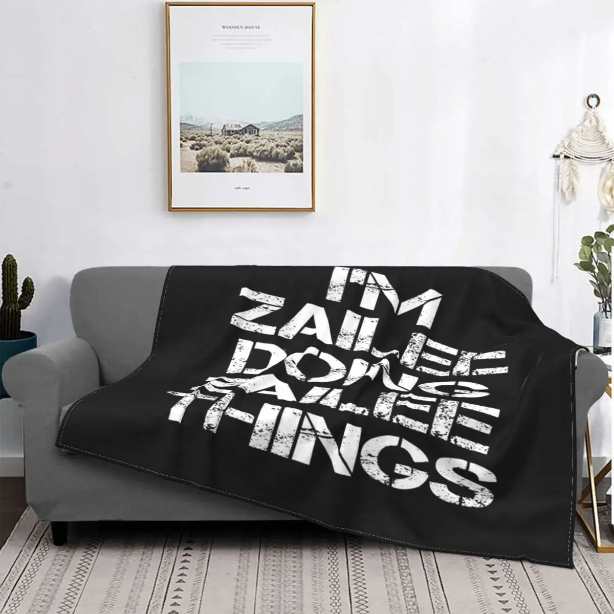 

Zailee-Camiseta con nombre, a cuadros colcha para cama, sofá, cama, manta térmica, toalla de playa de lujo