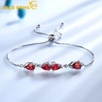 sace gems 100 real 925 sterling silver ruby gemstone bracelet for women fashion fine jewelry charm bracelets party wedding gift