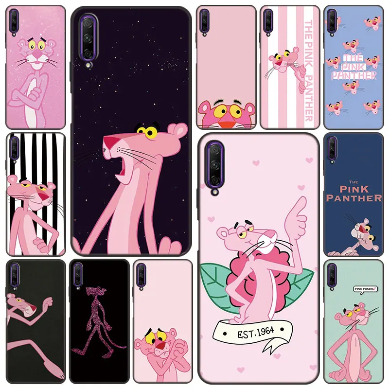 Чехол для телефона с розовой пантерой для Huawei Y9A, Y7A, Y9S, Y8S, Y6S, Y5P, Y6P, Y7P, Y8P, Y5 Lite, Y6, Y7 2018, Y9 Prime 2019, мягкий черный чехол из ТПУ