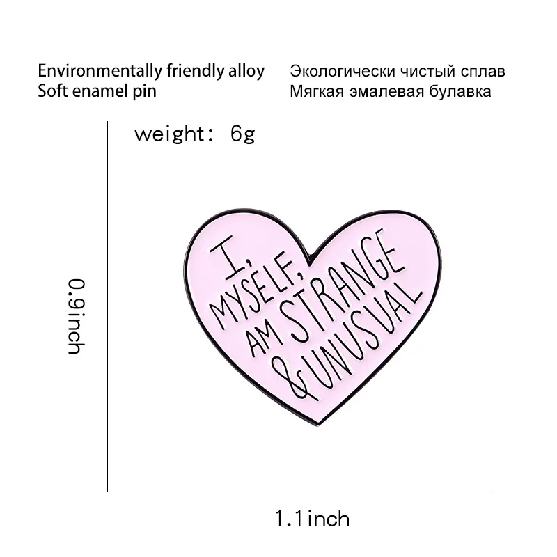 

Creative Letter Alloy Brooch Cartoon Heart-shaped Purple Letter Paint Lapel Pins Backpack Badge Decoration Jewelry Gifts