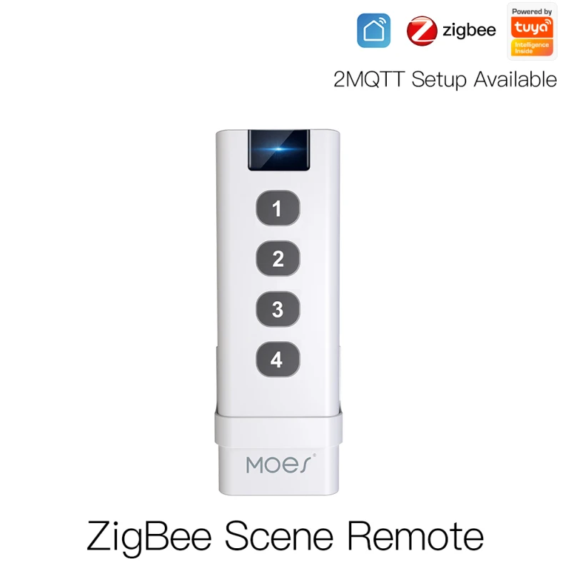 

Tuya ZigBee Smart Scene Switch 4 Gang Remote Control Portable Smart Home Automation Wireless Scene Switch Work With Gateway