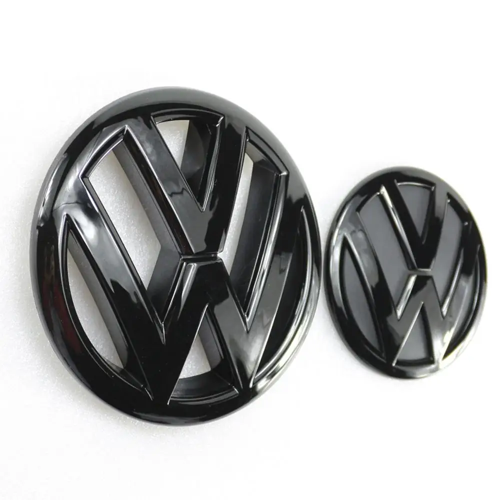 Gloss Black 145mm Front Grill Car Logo + 110mm Rear Trunk Lid Badge Replacement Emblem for VW Volkswagen Tiguan 2009-2014 | Автомобили и