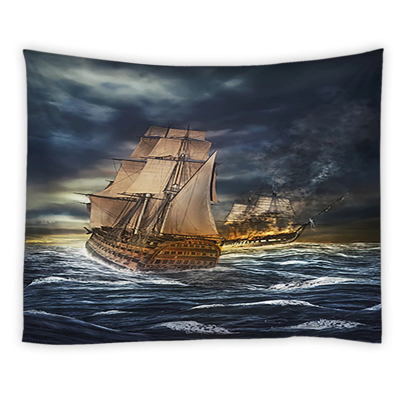 

Blue Ocean Sailing Tapestry Sea Sailing Bedroom Living Room Dormitory Ship Wall Decoration Cloth Sailing Ship