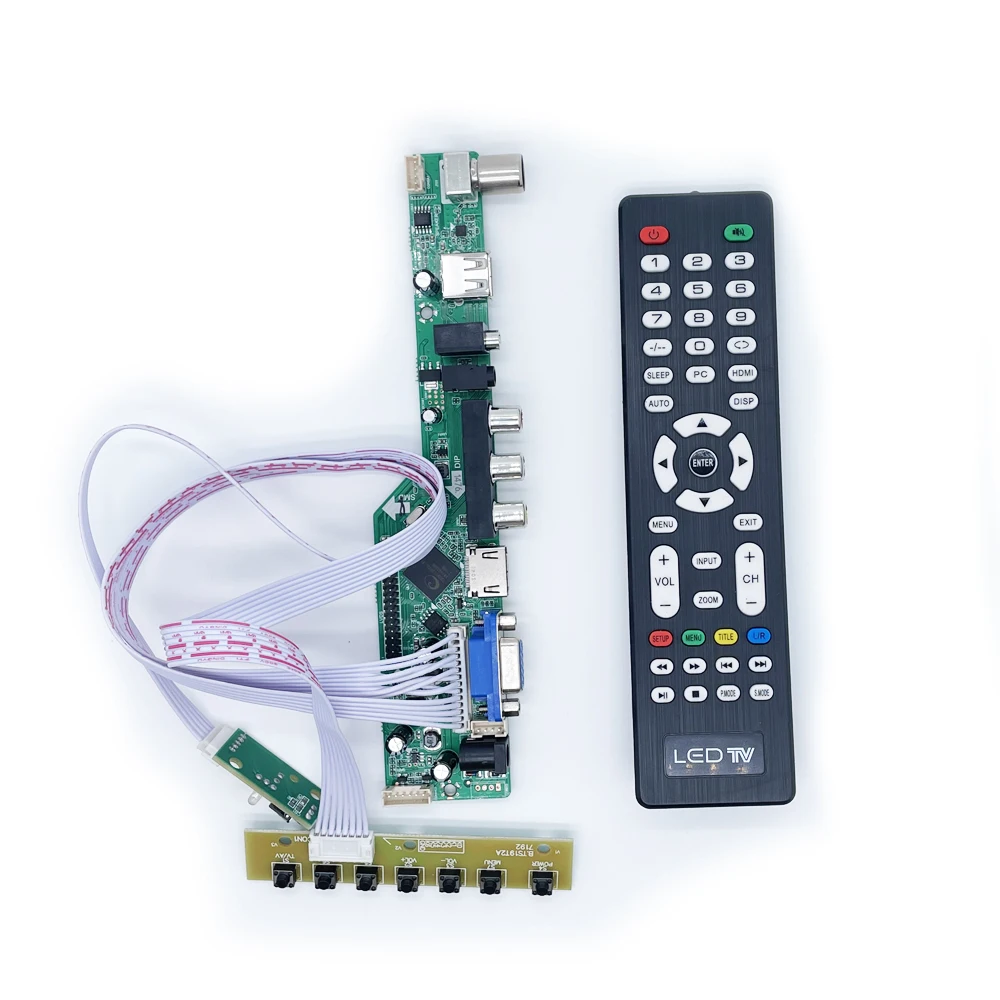 Универсальная плата драйвера контроллера ЖК-телевизора V53 VGA USB материнская для