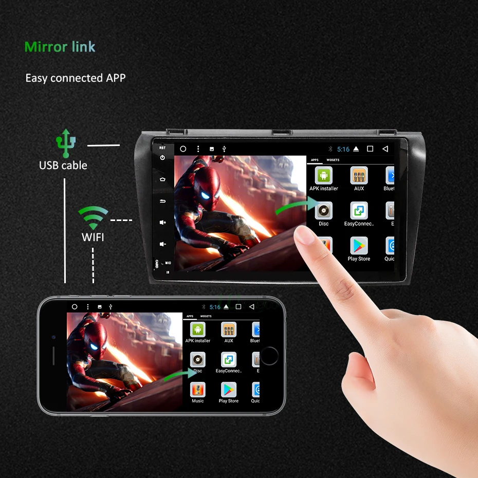DSP IPS экран Android 9.0 4G 64G телефон для Mazda 3 9 0 2003 стерео навигация задняя система без DVD