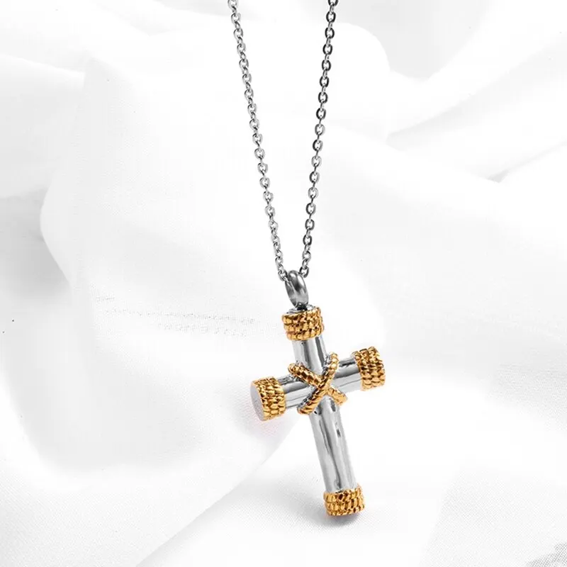 

2021 Cross Women Necklace Pet Ashes Necklace Stainless Steel Cross Necklace Jewelry Accessories