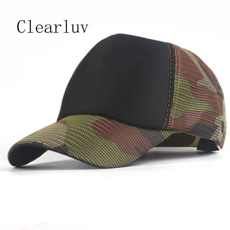 Новая модная мужская кепка камуфляжная сетчатая бейсболка летняя Мужская для