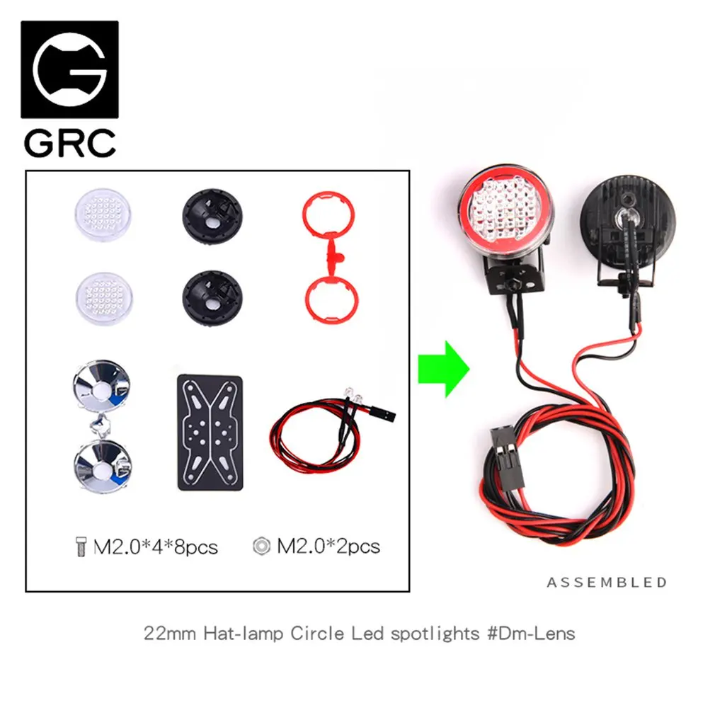 

Model Parts GRC Durable 1 / 10 Rc Climbing Car 22mm Circular Spotlight Fine Workmanship Good Performance Good Appearance