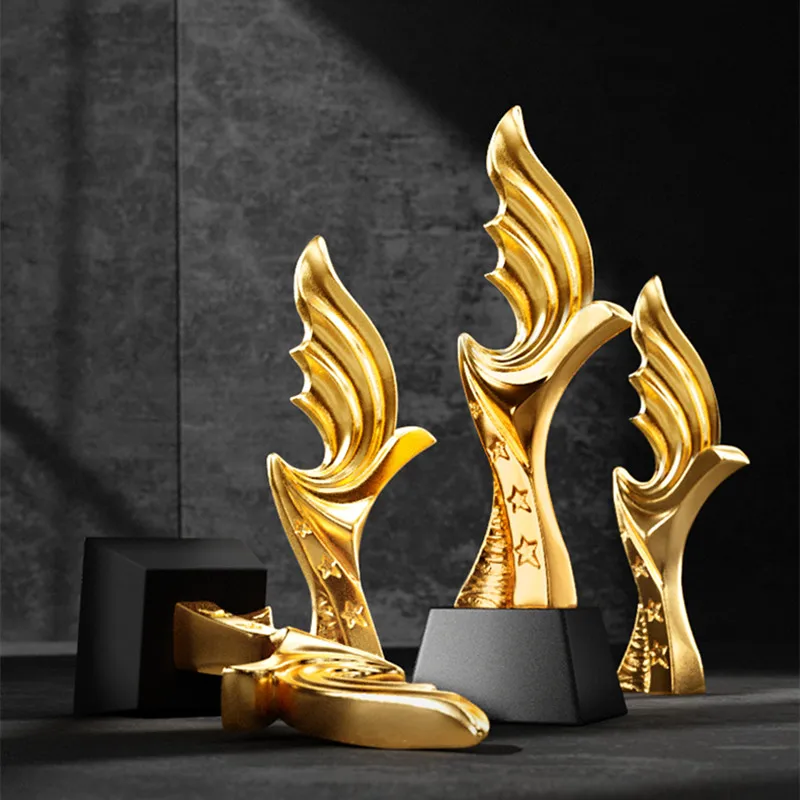 

High Quality!30CM Metal Resin Trophy Creative Five-pointed Star Crystal Trophy Souvenir,Free Shipping!