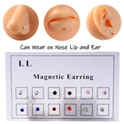 Магнитный ушной хрящ для ушей, губная серьга-гвоздик кольцо для носа, непробитое магнитное ушное кольцо, искусственный пирсинг, ювелирные изделия разных цветов унисекс