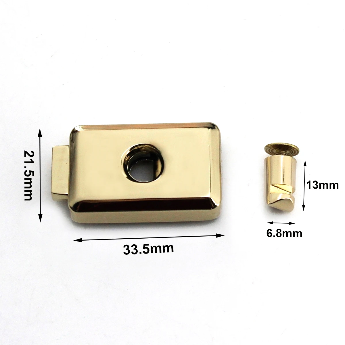 1 шт. металлическая кнопка блокировки Прямоугольник Прочный переключатель замок