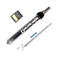 oled t12 electric soldering iron mini portable temperature adjustable soldering station iron with t12 tips welding tool