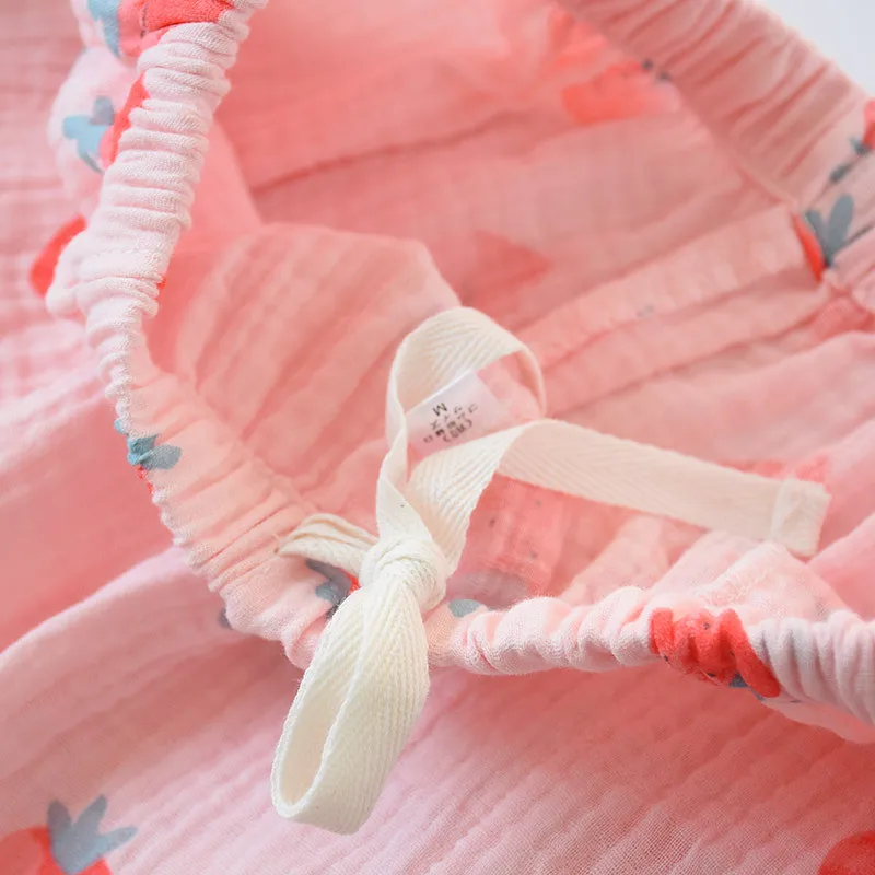 Пижамные шорты из хлопка женские нижняя одежда для сна с принтом клубники летние