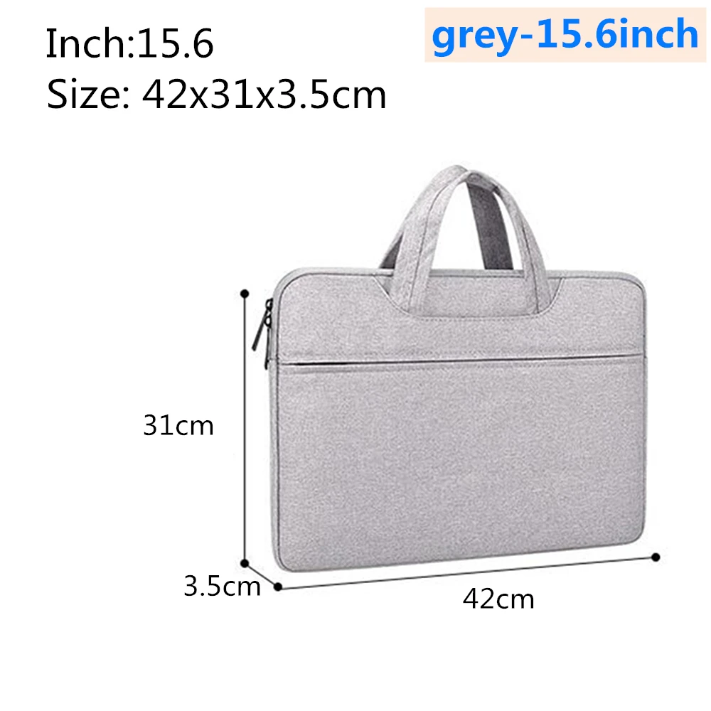 grey-15.6inch Водонепроницаемая сумка для ноутбука, чехол для ноутбука 13,3, 14,1, 15,4, 15,6 дюймов, MacBook для Apple Pro 15,6, чехол для ноутбука - Цвет: grey-15.6inch