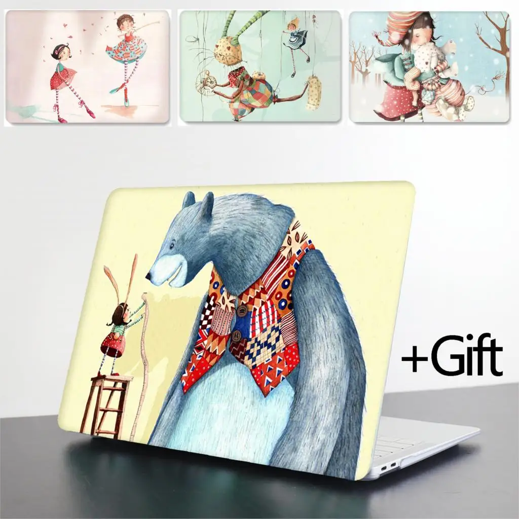 

2019 6D Print laptop case funda for macbook Air 13 Air Pro Retina 11 12 13 15 Touch bar Touch ID hard case Laptop replace cover