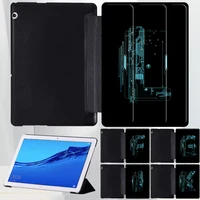 for huawei t3 10 case ags l09 ags w09 9 6 case trifold stand tablet hard cover for mediapad t5 10 10 1 ags2 w09 w19 l03 l09