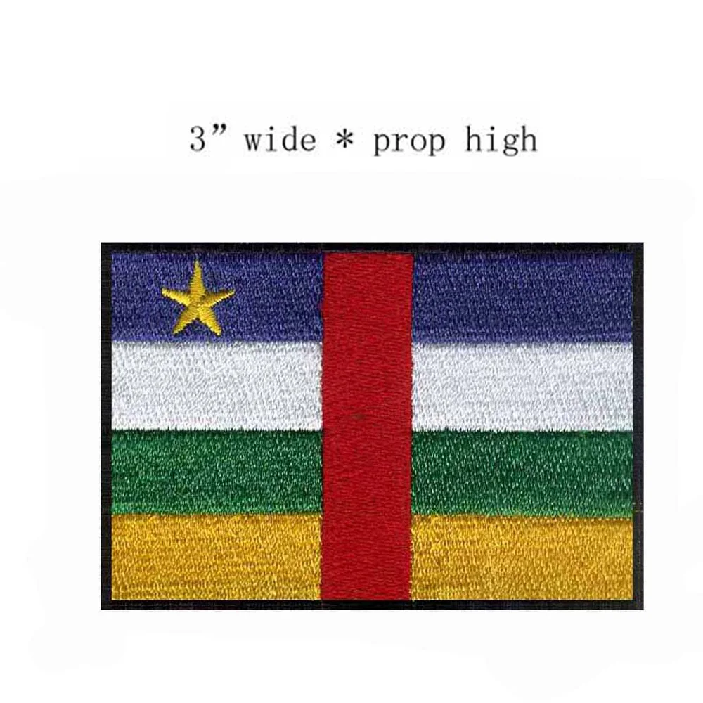 Нашивки с вышивкой в виде флагов центральной Африканской Республики 3 дюйма | Дом