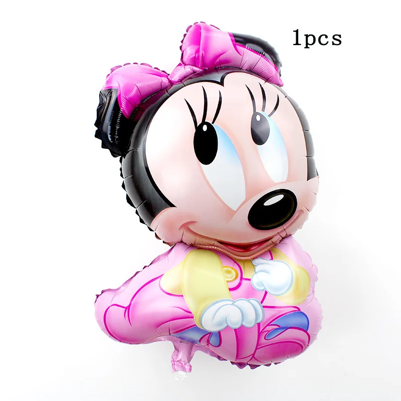 L MMD minnie Минни Микки День рождения в виде торта праздничные шары украшения для взрослых 18 день рождения украшения красные/черные буквы Микки латексные шары - Цвет: L MMD minnie