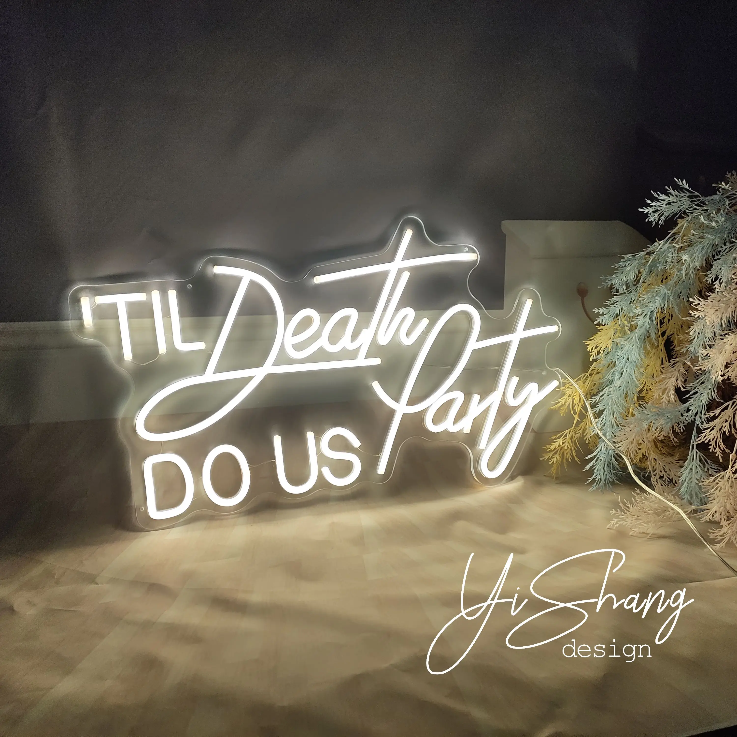 Неоновая вывеска Til Death DO US на заказ гибкая светодиодная неосветильник неоновая