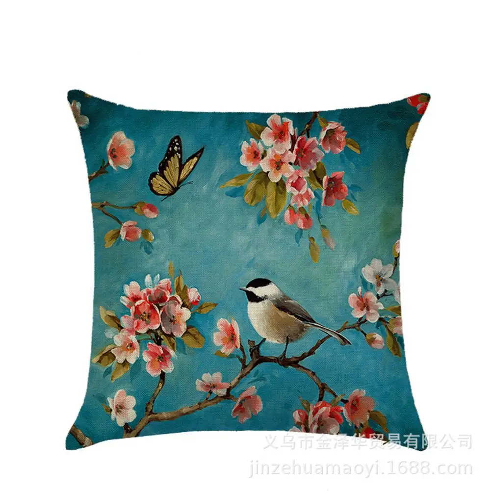 

Комплект постельного белья с цветочным рисунком подушка в стиле ретро чехол размером 45*45 см чехлы для диванных подушек, наволочки для подуш...