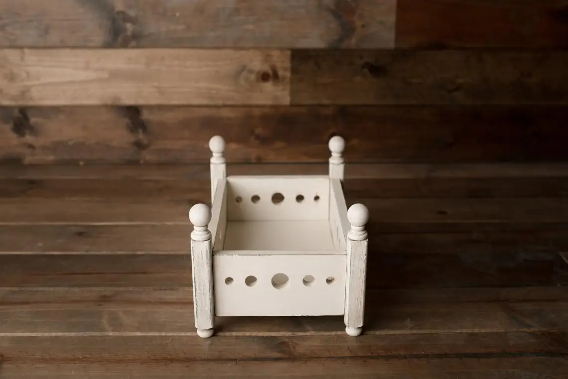 Newborn Photography Props Wood Hand-woven Basket Bed Crib Posing Furniture | Мать и ребенок