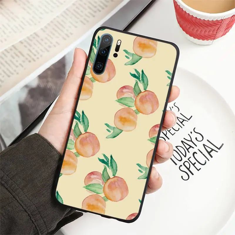 

Peach fruit pink food Phone Case For Huawei honor Mate P 10 20 30 40 i 9 8 pro x Lite smart 2019 nova 5t