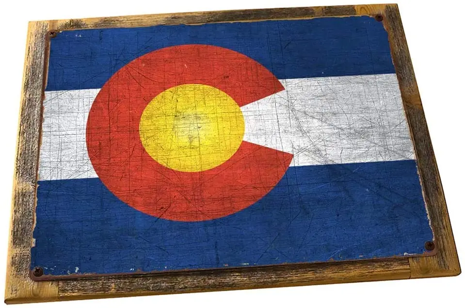 

HBA Colorado Flag Metal Sign, Vintage Sign, Rustic Decor