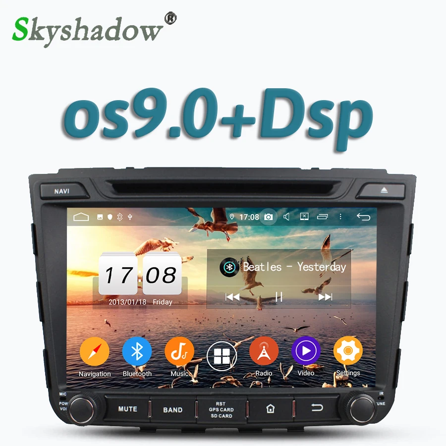 Автомобильный DVD плеер 720P DSP IPS Android 10 8 ядер 4 ГБ ОЗУ 32 Гб ПЗУ GPS RDS радио wifi Bluetooth 5 0