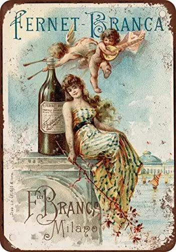 

1889 Fernet-Branca Liqueur Vintage Look Reproduction Metal Tin Sign 12X18 Inches