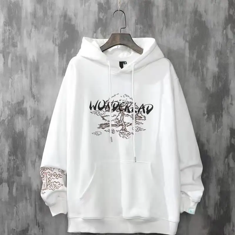 

Sweatshirt men's national trend original trend spring fall loose hooded blouse popular logo hip-hop student jacket