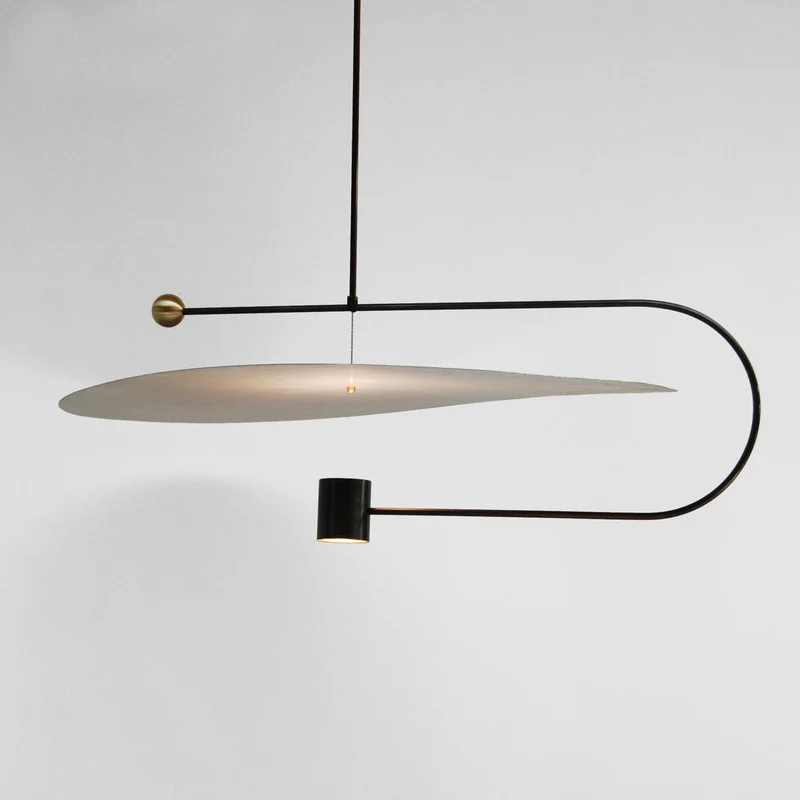 

Nordic led Chandeliers art restaurant ring minimalist bedroom creative personality model room decoration 110v-220v Light fixture