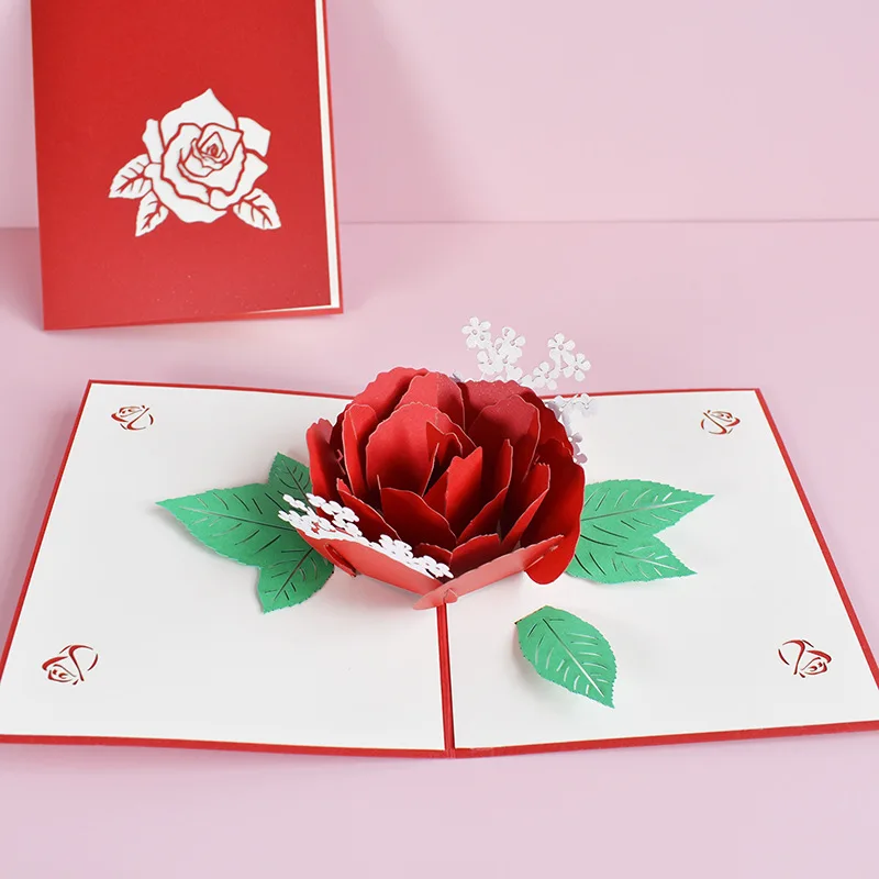 

Открытка для влюбленных на День святого Валентина юбилей 3D Поздравительные открытки для пар жены мужа подарок ручной работы