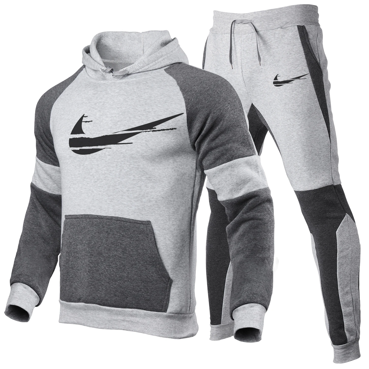 

2021 Men Sportswear Tracksuits Sets Men's INIKE Zipper Sporting Hoodies+Pants Sets casual Outwear sports Suits men Hoodie