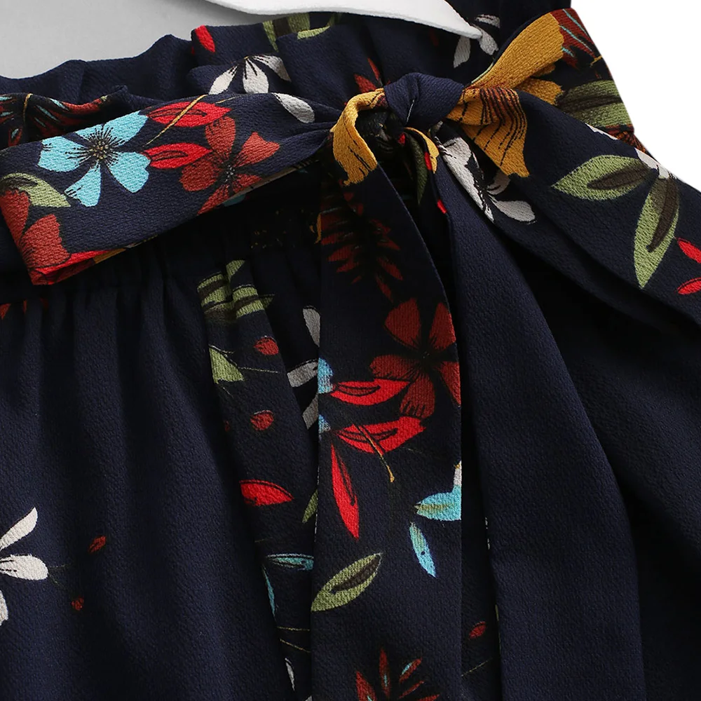 Набор шорт с цветочным принтом и ремнем Женский Повседневный свободный комплект