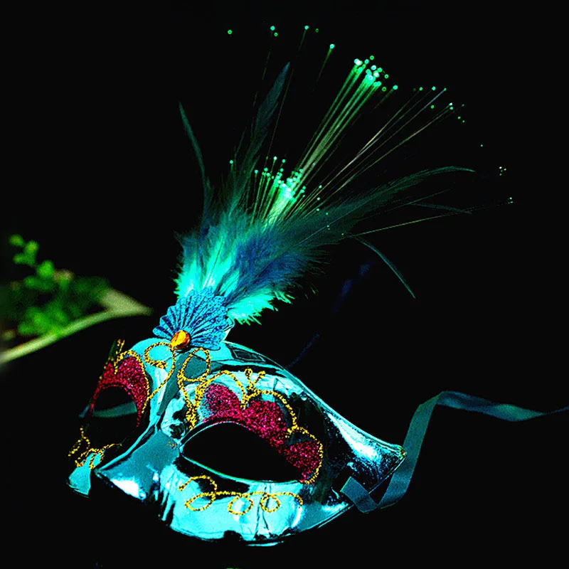 Маска для вечевечерние светящаяся Карнавальная светодиодная многоцветная