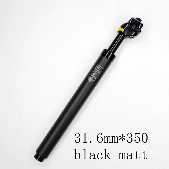new logo 31.6mm UNO Подвеска Подседельный штырь амортизация сверхлегкий MTB горный велосипед 27,2 мм 28,6 30 30,4 30,9 31,6 мм X 350 мм черный серебристый - Цвет: new logo 31.6mm