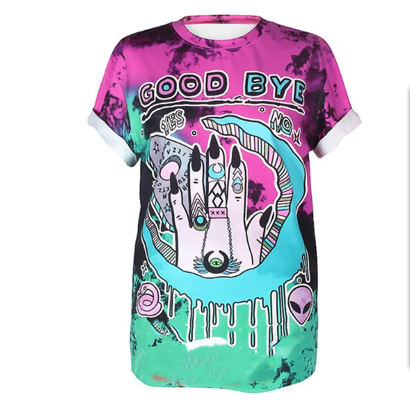 

Футболка женская оверсайз в стиле хип-хоп, с графическим принтом