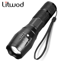 cree led flashlight xm l l2 5000lm aluminum waterproof zoomable torch tactical light for 18650 rechargeable battery for camping