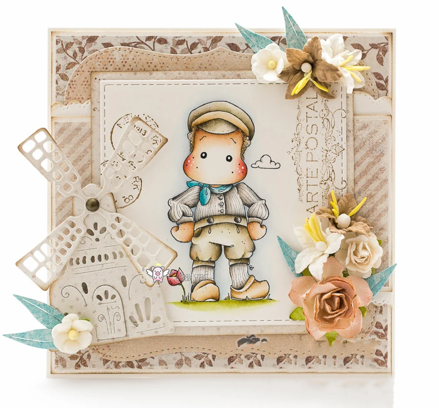 Металлические Вырубные штампы форма для вырезания замок ветряная мельница дом